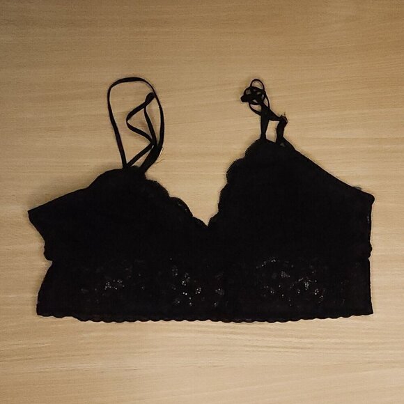 Aerie Black Lace Bralette Medium - Picture 1 of 5